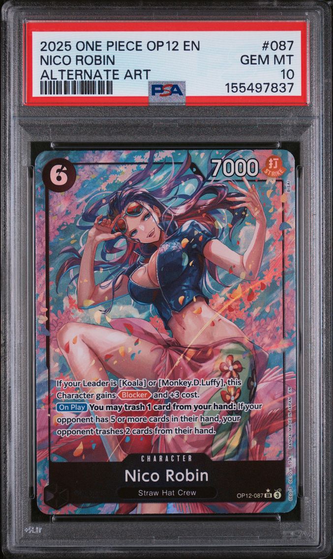 2025 #087 Nico Robin PSA 10 One Piece OP12-Legacy of the Master
