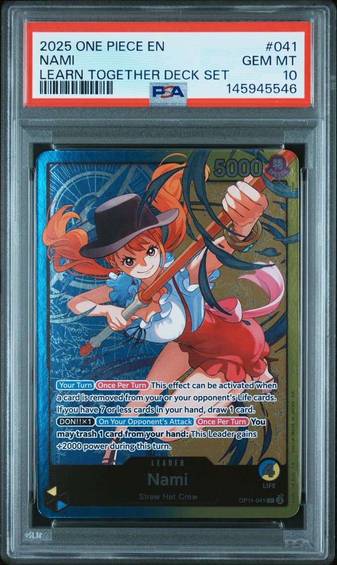 2025 #041 Nami PSA 10 One Piece Learn Together Deck Set