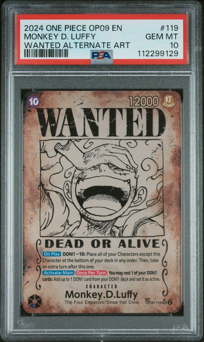 2024 #119 Monkey D. Luffy PSA 10 One Piece OP09-Emperors in the New World Pokemon