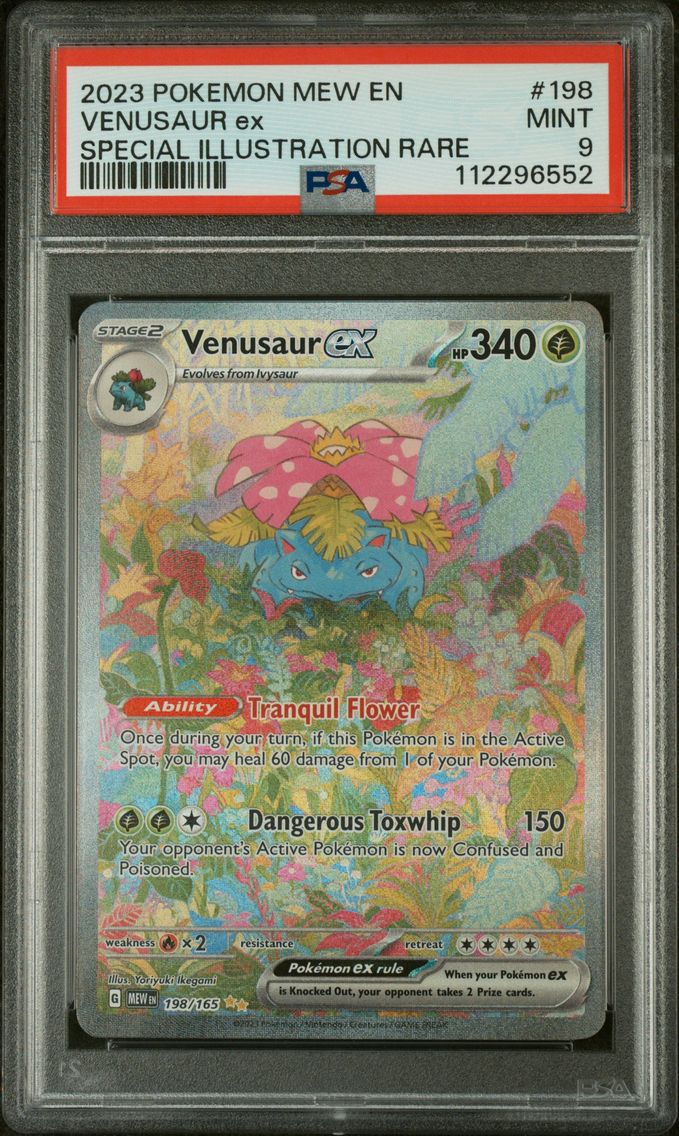 2023 #198 Venusaur EX PSA 9 Mew EN-151