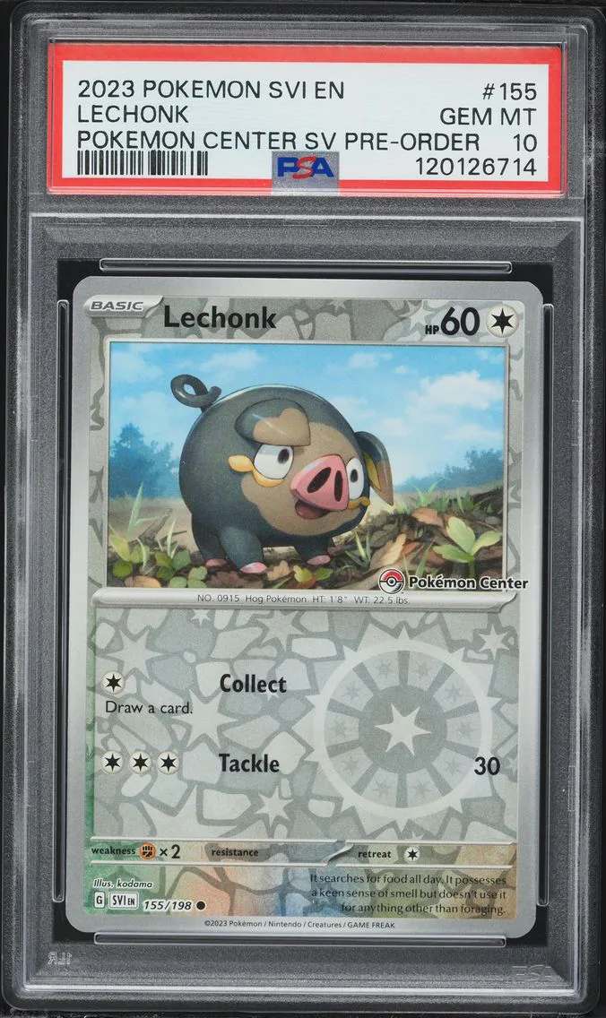 2023 #155 Lechonk PSA 10 Svi EN-Scarlet & Violet Pokemon