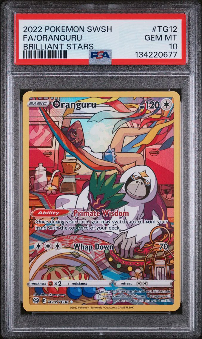 2022 #TG12 Full Art/Oranguru PSA 10 Sword & Shield Brilliant Stars