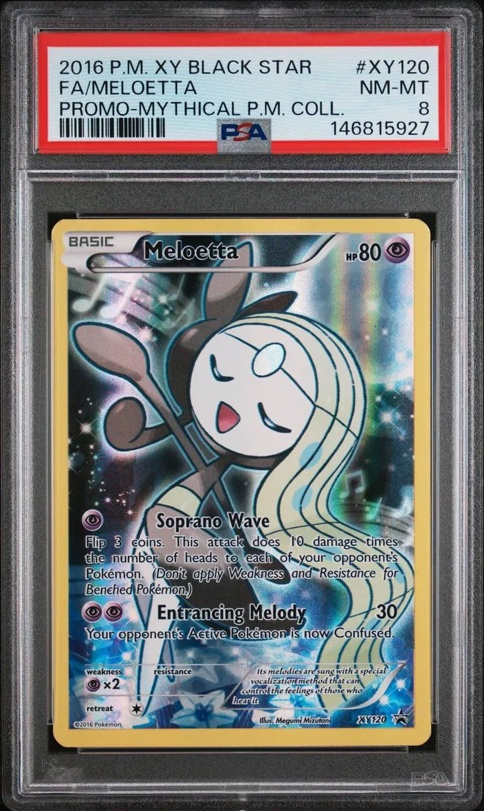 2016 #XY120 Full Art/Meloetta PSA 8 XY Black Star Promo