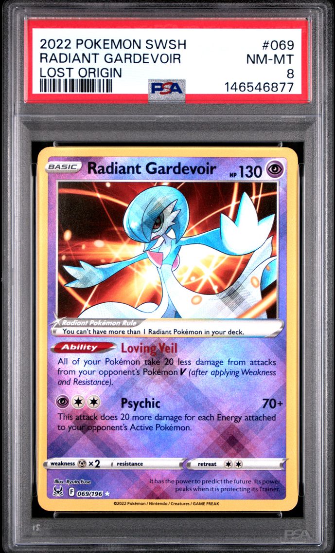 2022 #069 Radiant Gardevoir PSA 8 Sword & Shield Lost Origin