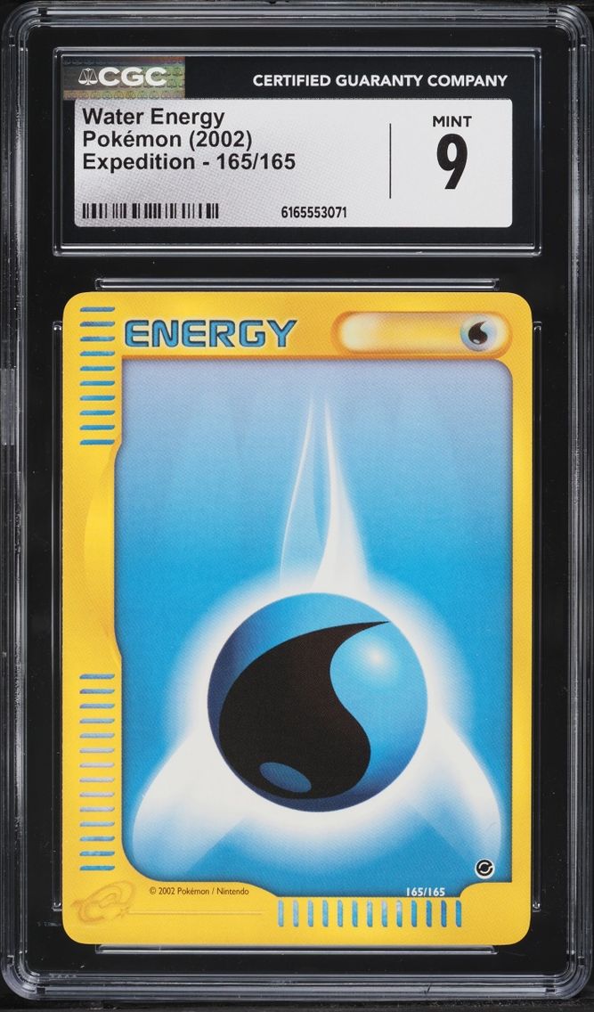 2002 Pokemon Expedition Water Energy #165 CGC 9 MINT