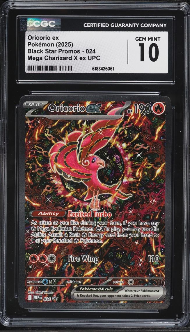2025 #24 Oricorio Ex CGC 10 Pokemon Mega Evolution Promo Ultra Premium Full Art