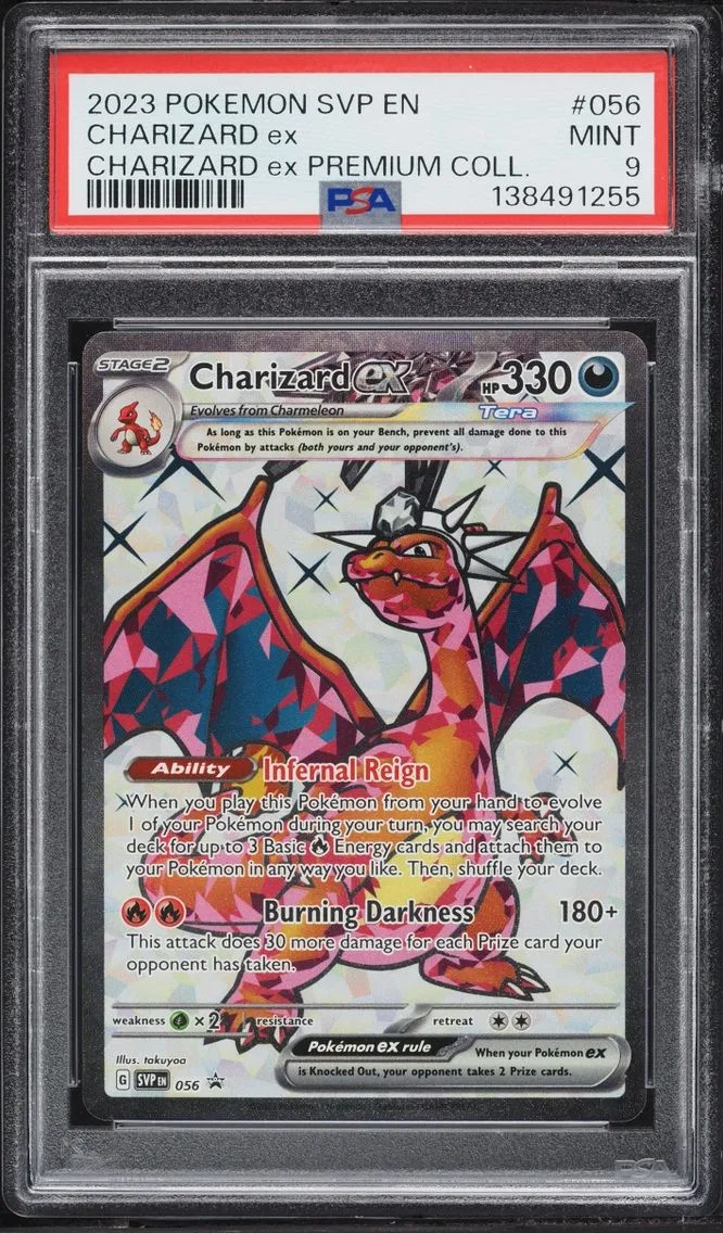 2023 Pokemon Scarlet & Violet Promo Premium Collection Full Art Charizard EX #56 PSA 9 MINT