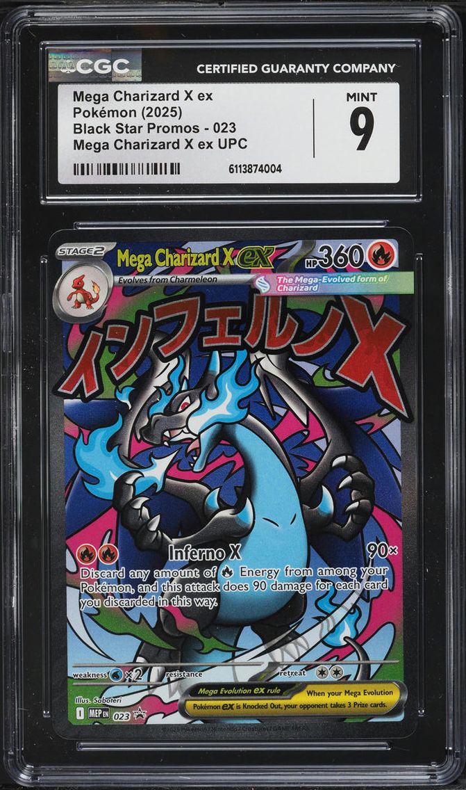2025 Pokemon Mega Evolution Promo Ultra Premium Full Art Mega Charizard X EX #23 CGC 9 MINT
