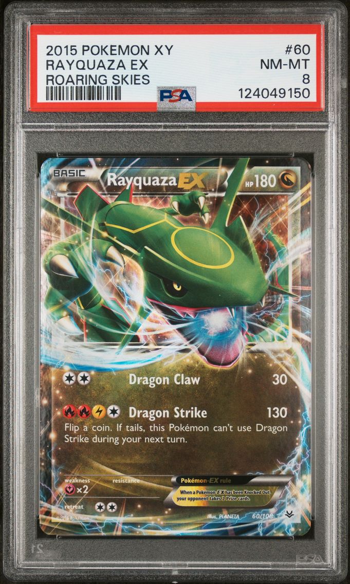 2015 #60 Rayquaza EX PSA 8 XY Roaring Skies Pokemon