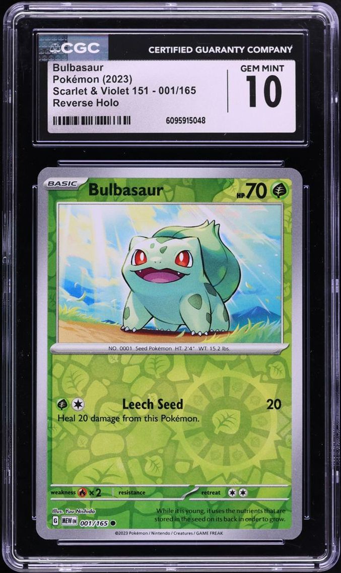 2023 Pokemon Scarlet & Violet 151 Reverse Holo Bulbasaur #1 CGC 10 GEM MINT
