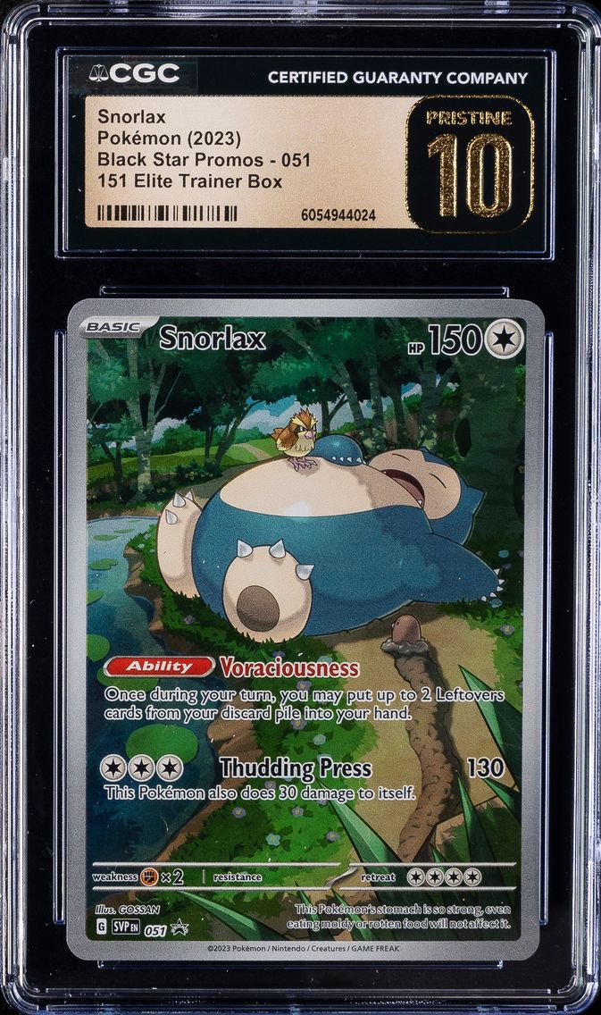2023 #051 Snorlax CGC 10 Pristine Svp EN-SV Black Star Promo Pokemon