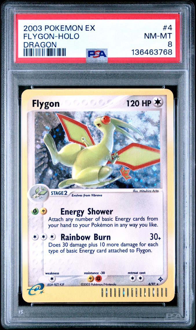 2003 #4 Flygon-Holo PSA 8 EX Dragon Pokemon