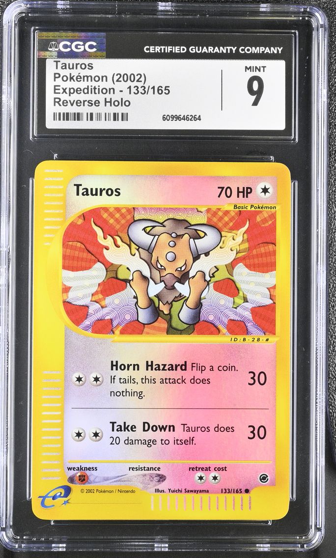 2002 #133 Tauros Reverse Holo CGC 9 Expedition - English