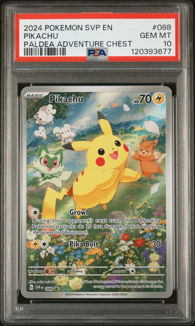 2024 #088 Pikachu PSA 10 Svp EN-SV Black Star Promo