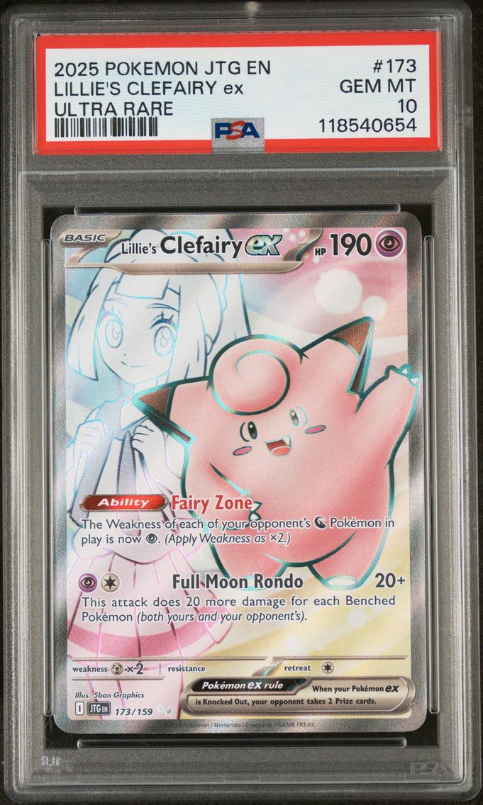 2025 #173 Lillie's Clefairy EX PSA 10 Jtg EN-Journey Together Pokemon
