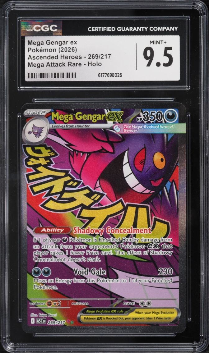 2026 Pokemon Mega Evolution Ascended Heroes MA Mega Gengar Ex #269 CGC 9.5 MINT+