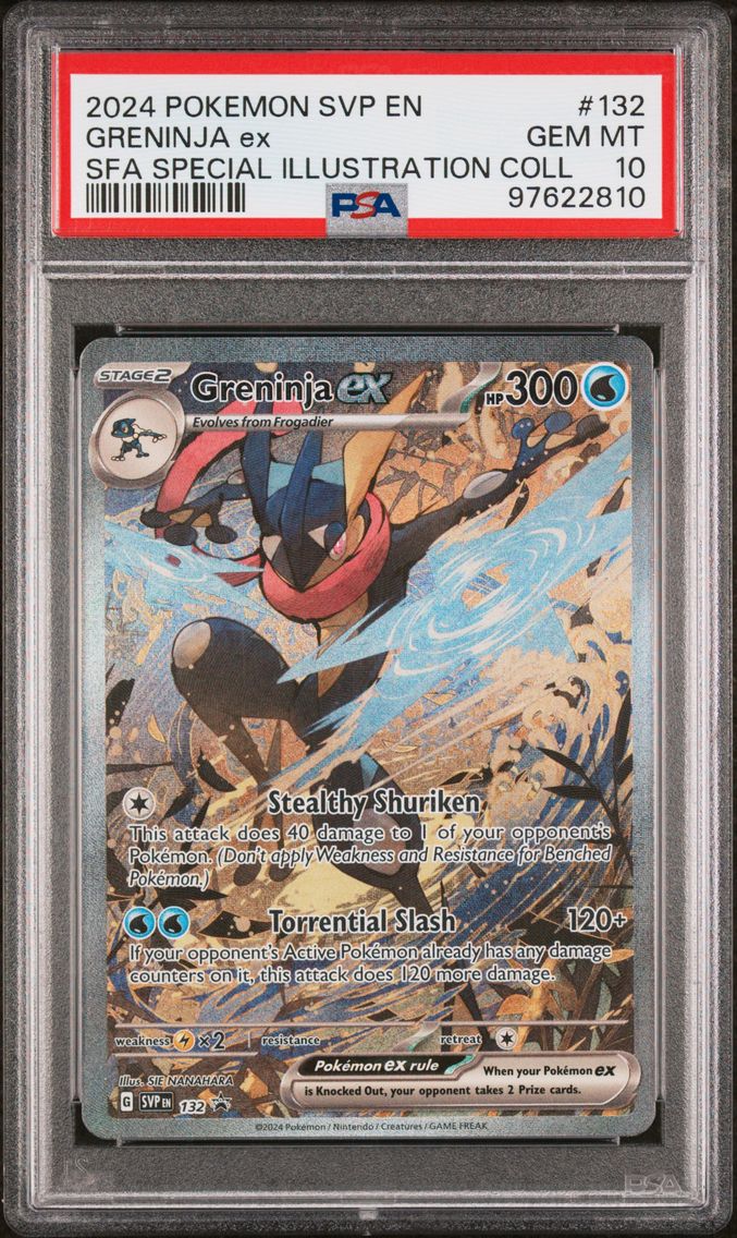 2024 #132 Greninja EX PSA 10 Svp EN-SV Black Star Promo
