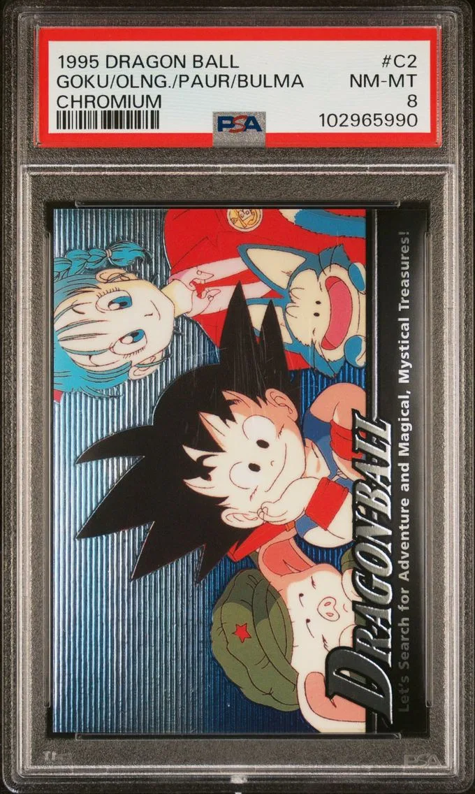 1995 #C2 Goku, Oolong, Paur and Bulma PSA 8 Dragon Ball Chromium
