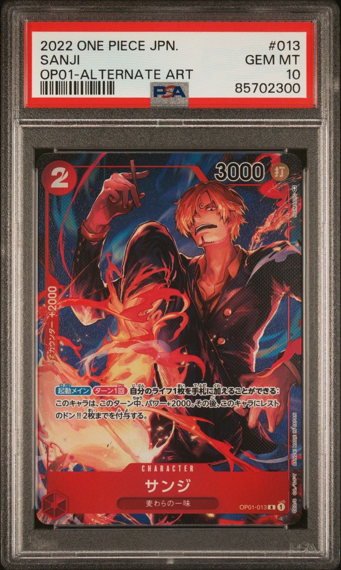 2022 #013 Sanji Alternate Art PSA 10 Japanese OP01-Romance Dawn One Piece