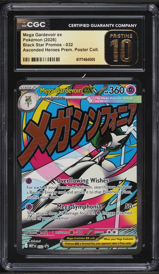 2026 Pokemon Mega Promo Ascended Heroes Premium Poster MA Mega Gardevoir EX #32 CGC 10 PRISTINE