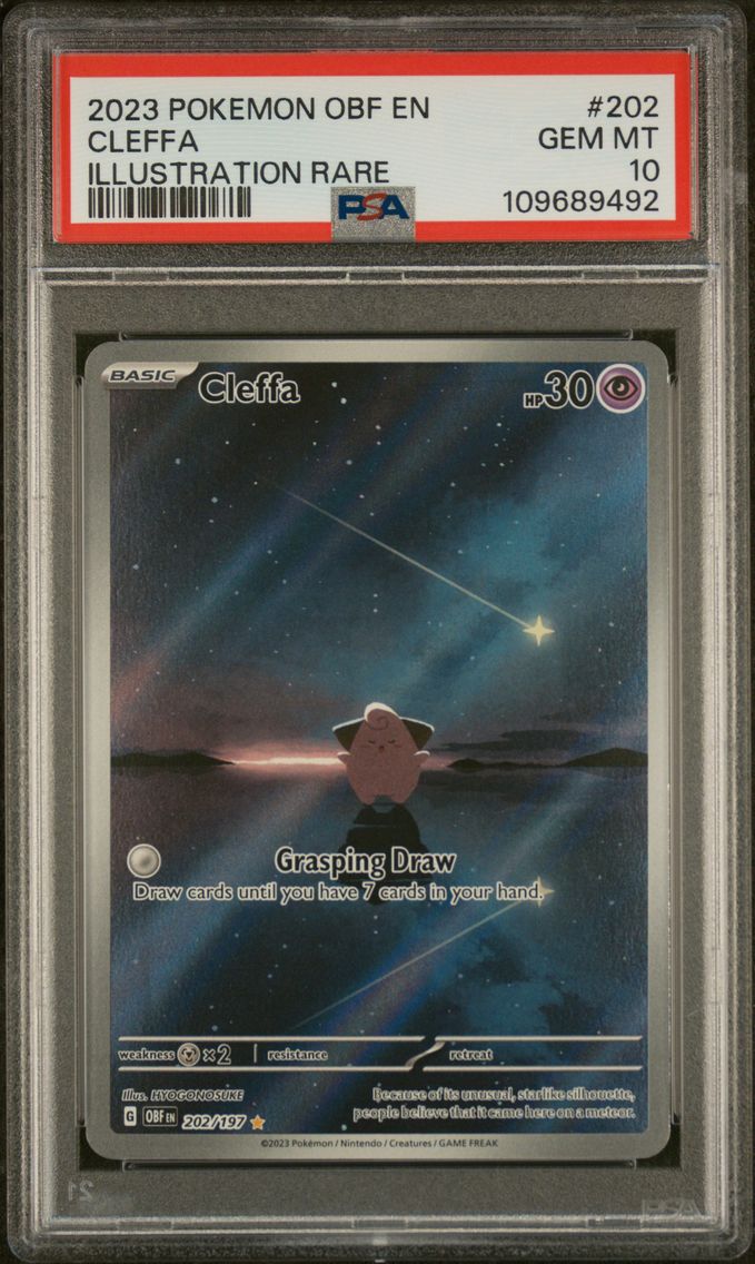 2023 #202 Cleffa PSA 10 Obf EN-Obsidian Flames