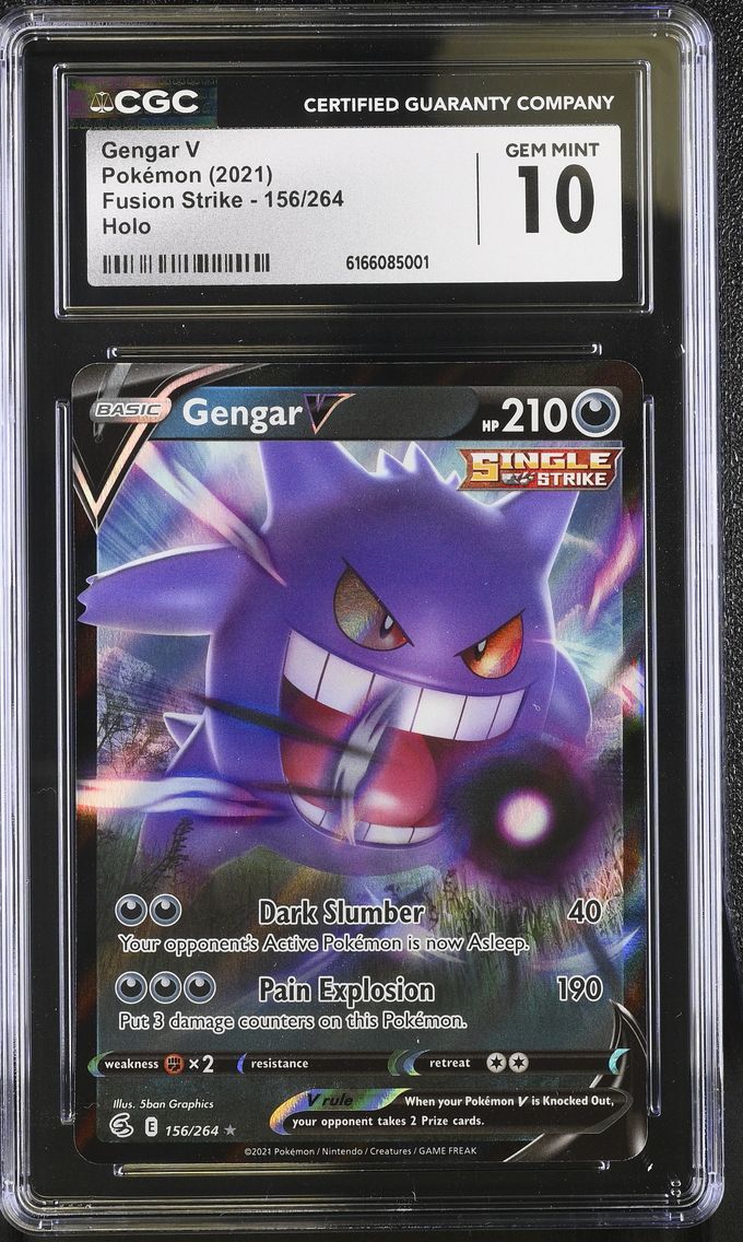 2021 #156 Gengar V CGC 10 Fusion Strike - English