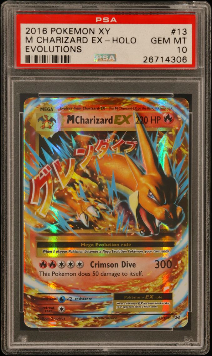 2016 #13 M Charizard EX PSA 10 XY Evolutions