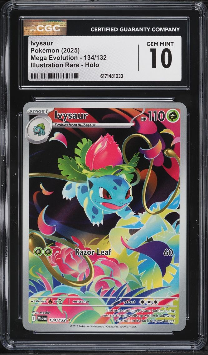 2025 Pokemon Mega Evolution IR Ivysaur #134 CGC 10 GEM MINT