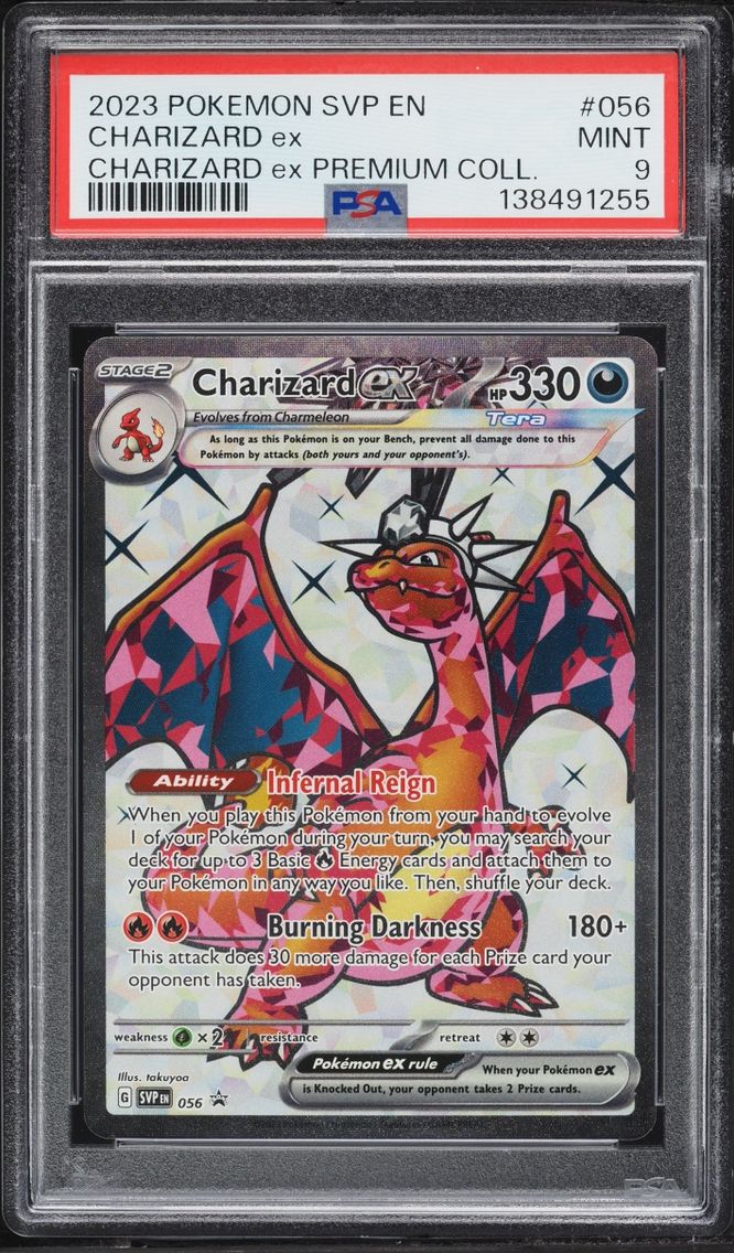 2023 Pokemon Scarlet & Violet Promo Premium Collection Full Art Charizard EX #56 PSA 9 MINT