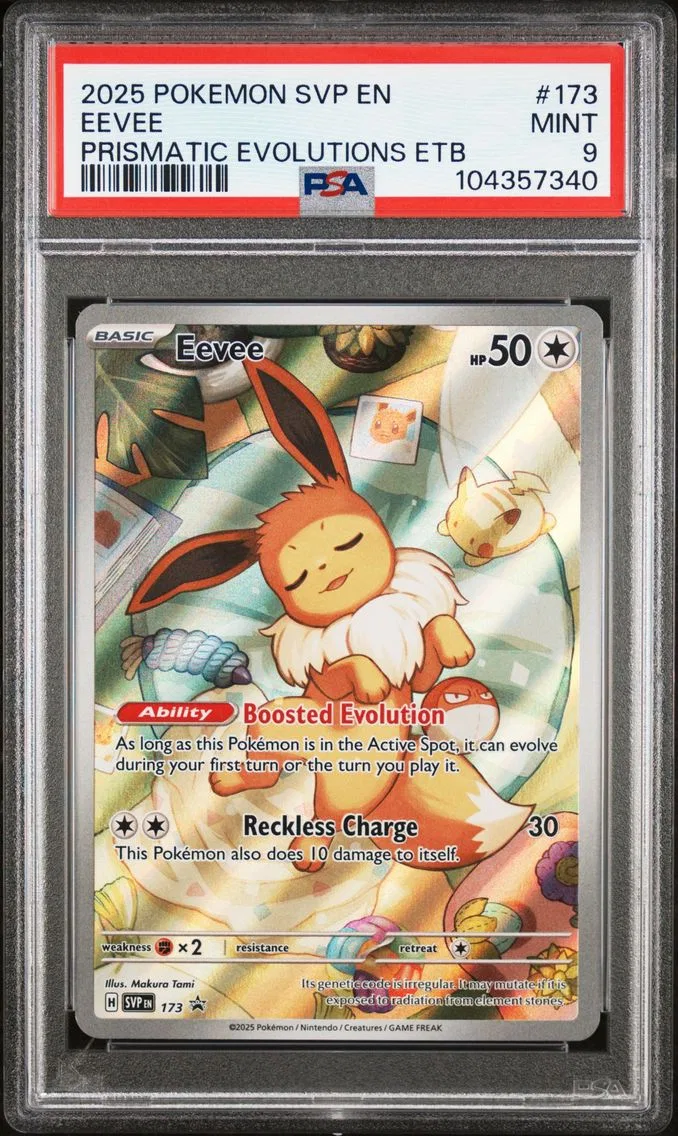 2025 #173 Eevee PSA 9 Svp EN-SV Black Star Promo