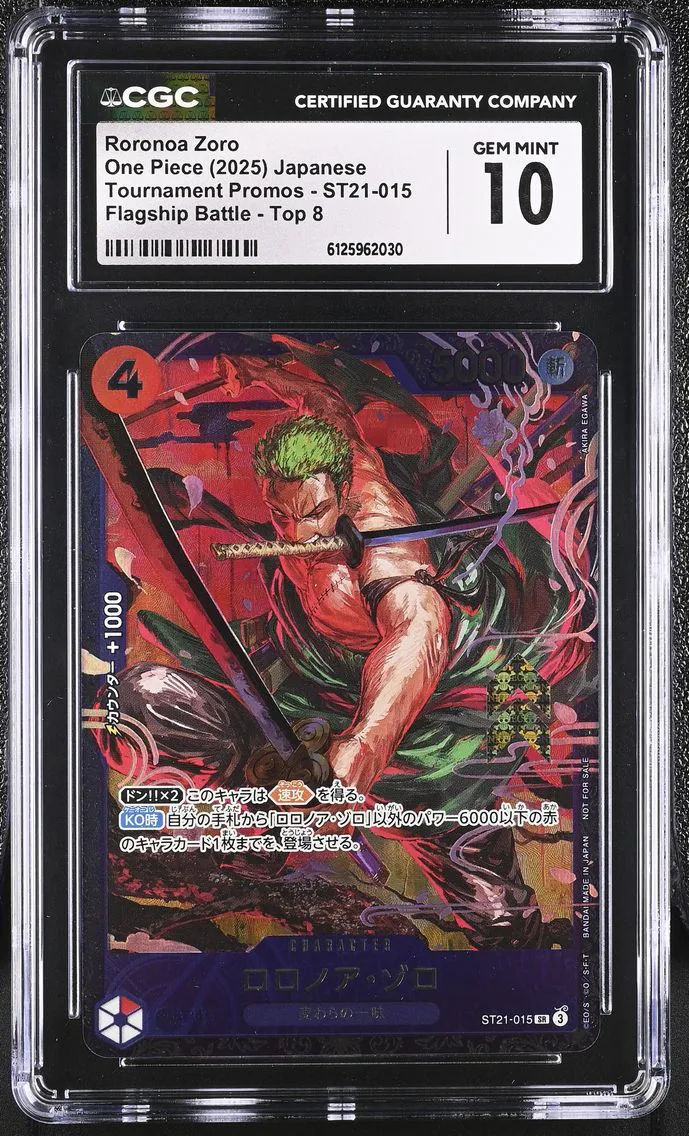 2025 #ST21-015 Roronoa Zoro CGC 10 Tournament Promos - Japanese