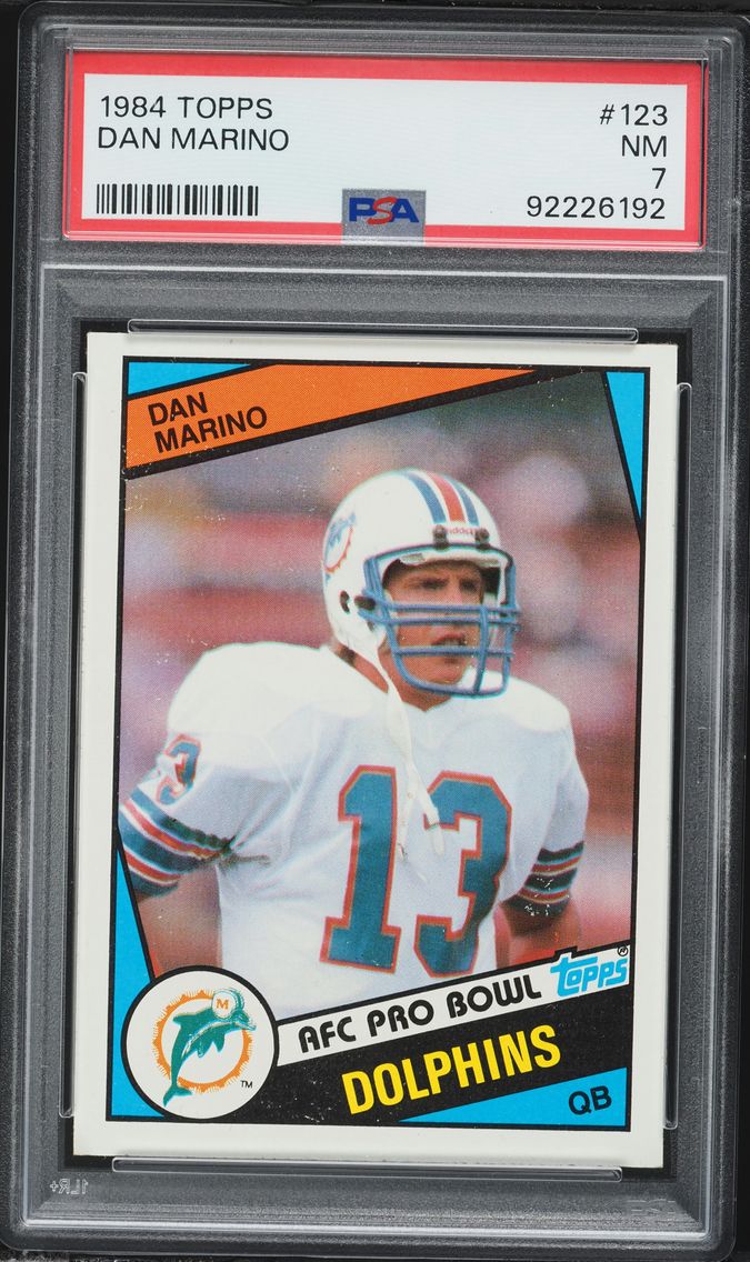 1984 #123 Dan Marino PSA 7 Topps Football