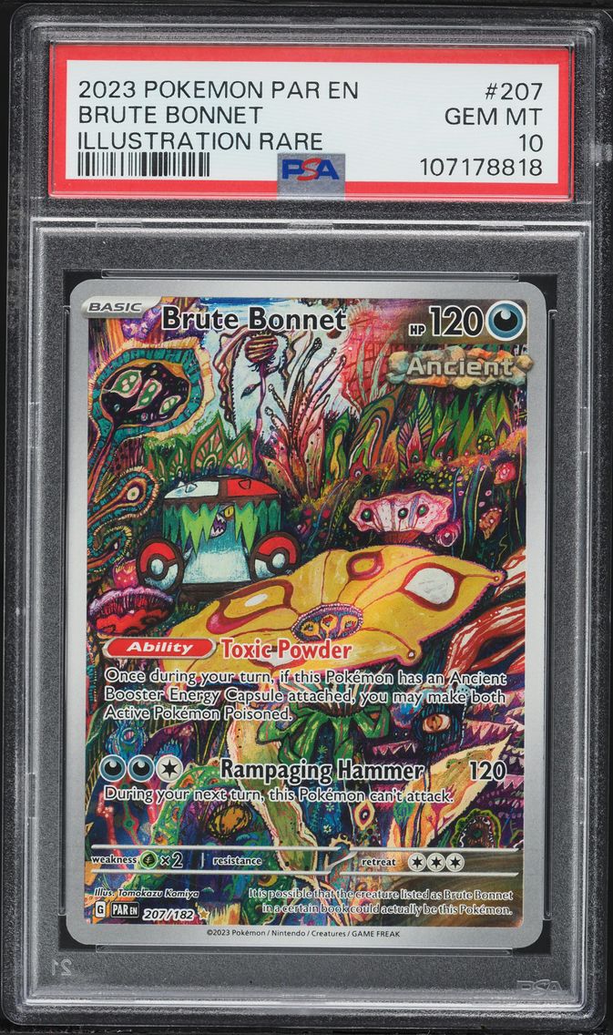 2023 #207 Brute Bonnet PSA 10 Par EN-Paradox Rift Pokemon