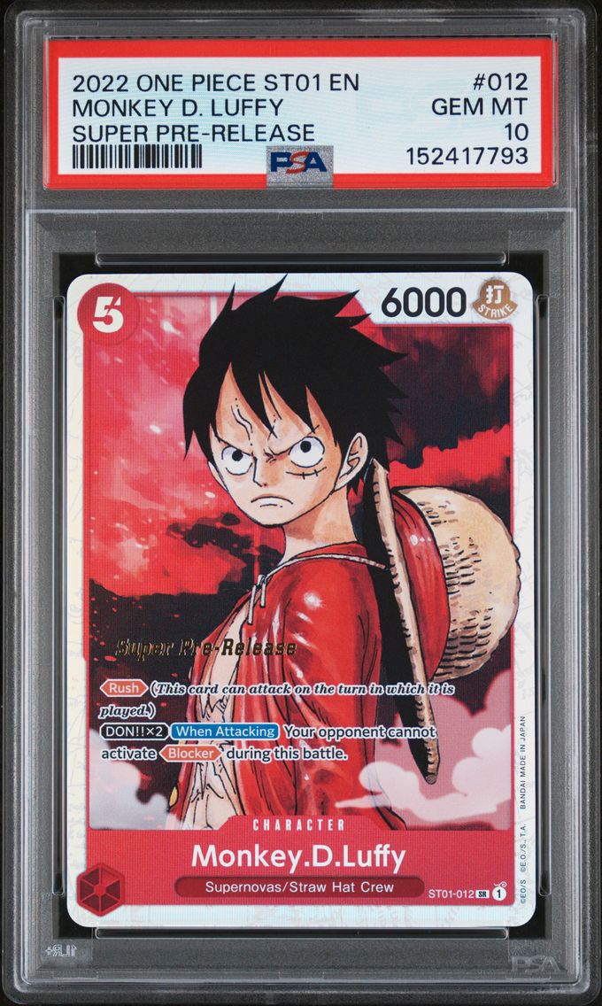 2022 #012 Monkey D. Luffy PSA 10 One Piece Starter Deck ST01-Straw Hat Crew