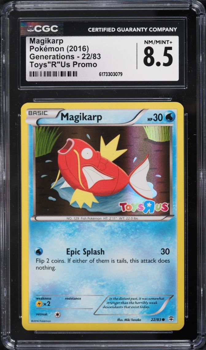 2016 Pokemon XY Generations Toys"R"Us Promo Magikarp #22 CGC 8.5 NM-MT+