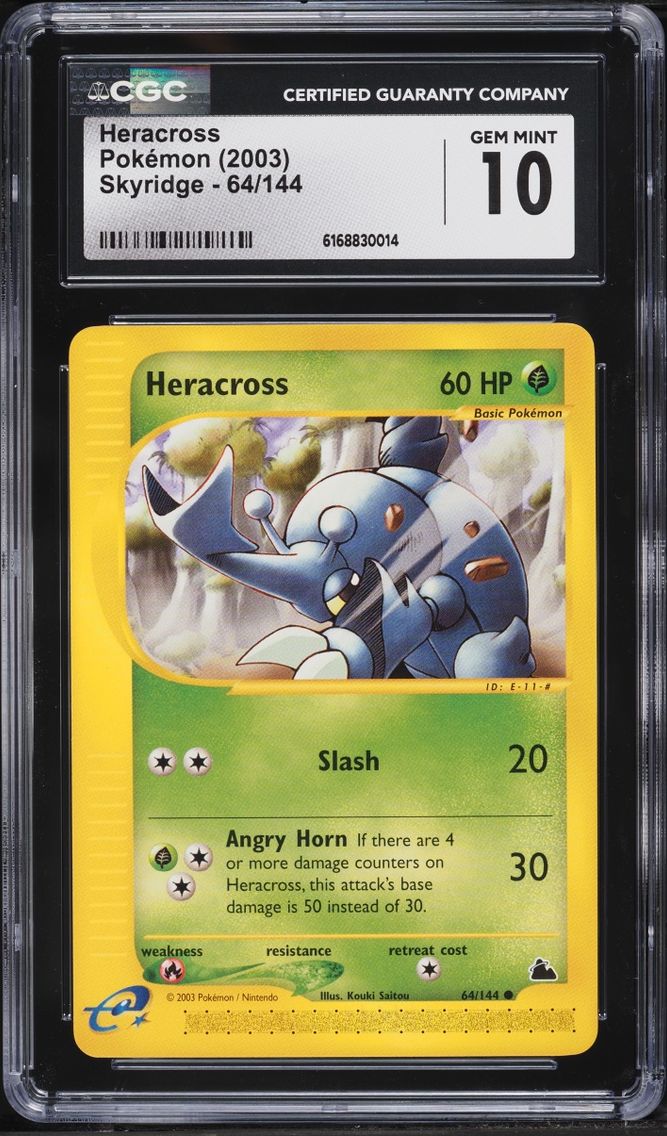 2003 Pokemon Skyridge Heracross #64 CGC 10 GEM MINT