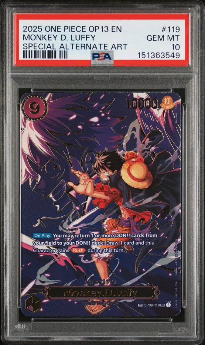 2025 #119 Monkey D. Luffy PSA 10 One Piece OP13-Carrying on His Will