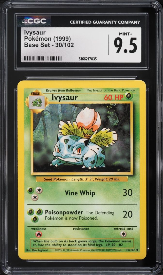 1999 Pokemon Base Set Ivysaur #30 CGC 9.5 MINT+