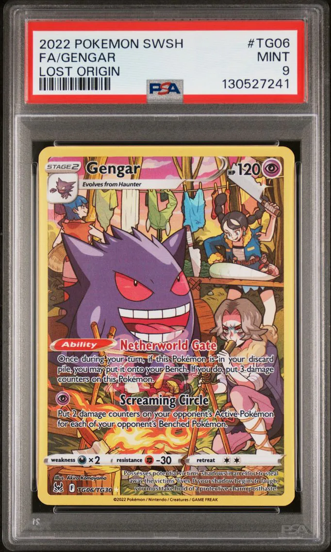 2022 #TG06 Full Art/Gengar PSA 9 Sword & Shield Lost Origin Pokemon