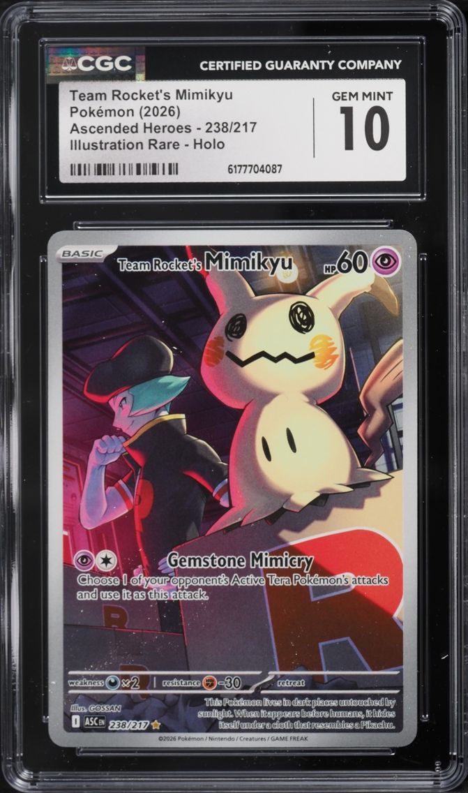 2026 Pokemon Mega Evolution Ascended Heroes IR Team Rocket's Mimikyu #238 CGC 10 GEM MINT