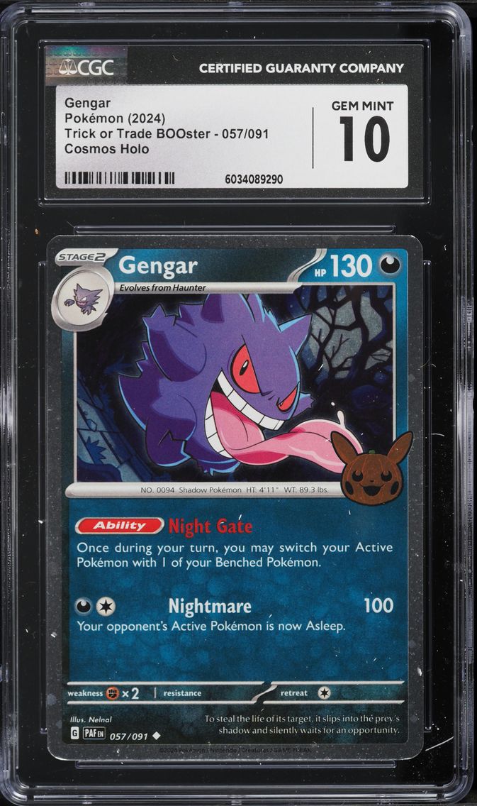 2024 #057 Gengar CGC 10 Trick or Trade Pokemon