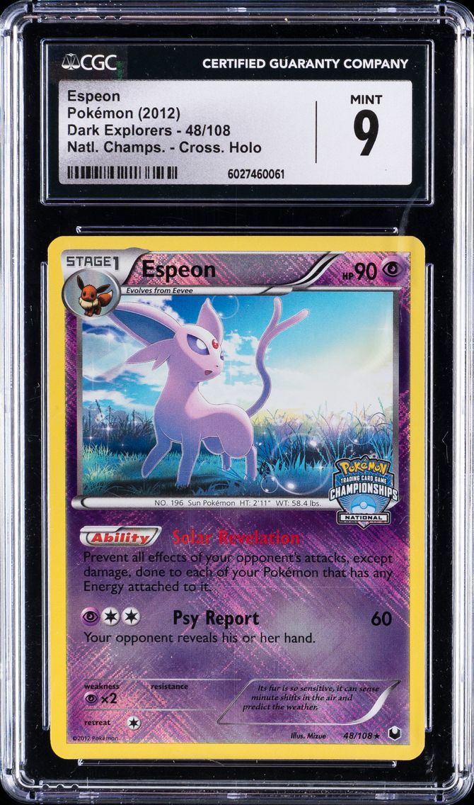 2012 #48 Espeon CGC 9 Dark Explorers - English Pokemon