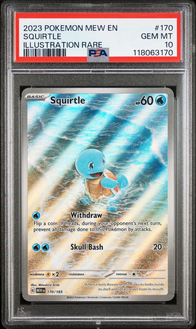 2023 #170 Squirtle PSA 10 Mew EN-151