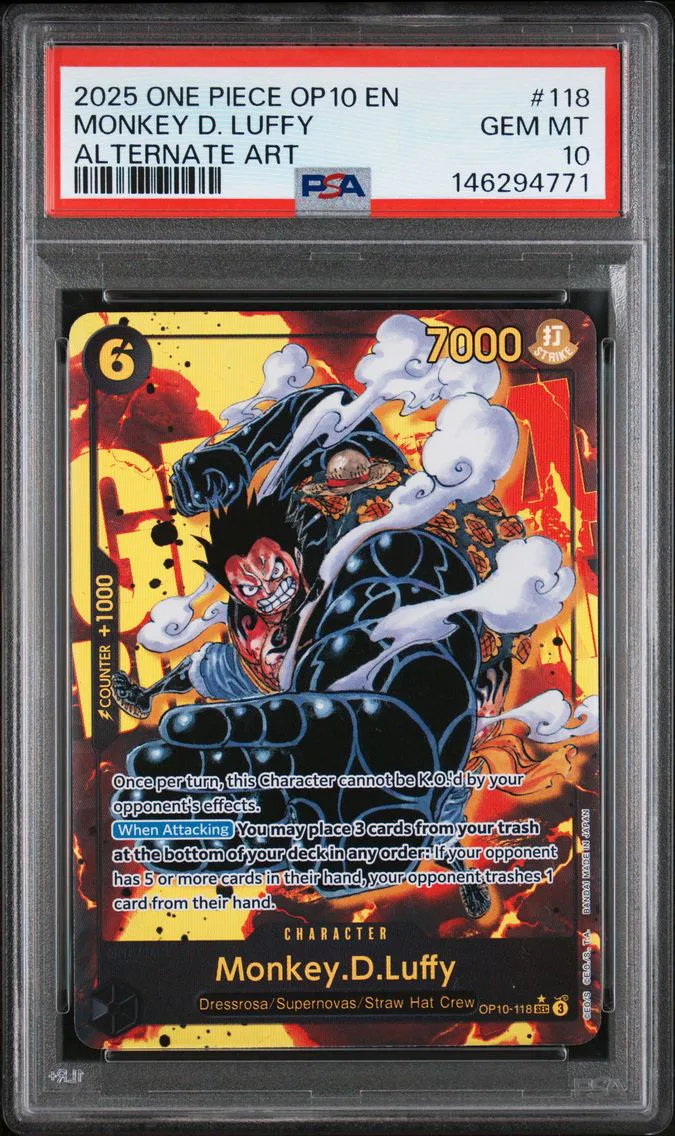 2025 #118 Monkey D. Luffy PSA 10 OP10-Royal Blood One Piece