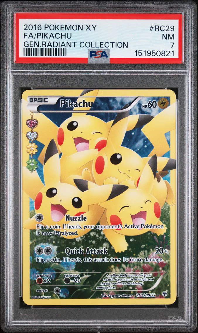 2016 #RC29 Full Art/Pikachu PSA 7 XY Generations Radiant Collection Pokemon