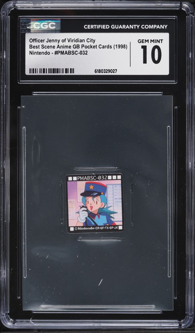 1998 Pokemon Japanese Best Scene Anime GB Pocket Officer Jenny Of Viridian City #32 CGC 10 GEM