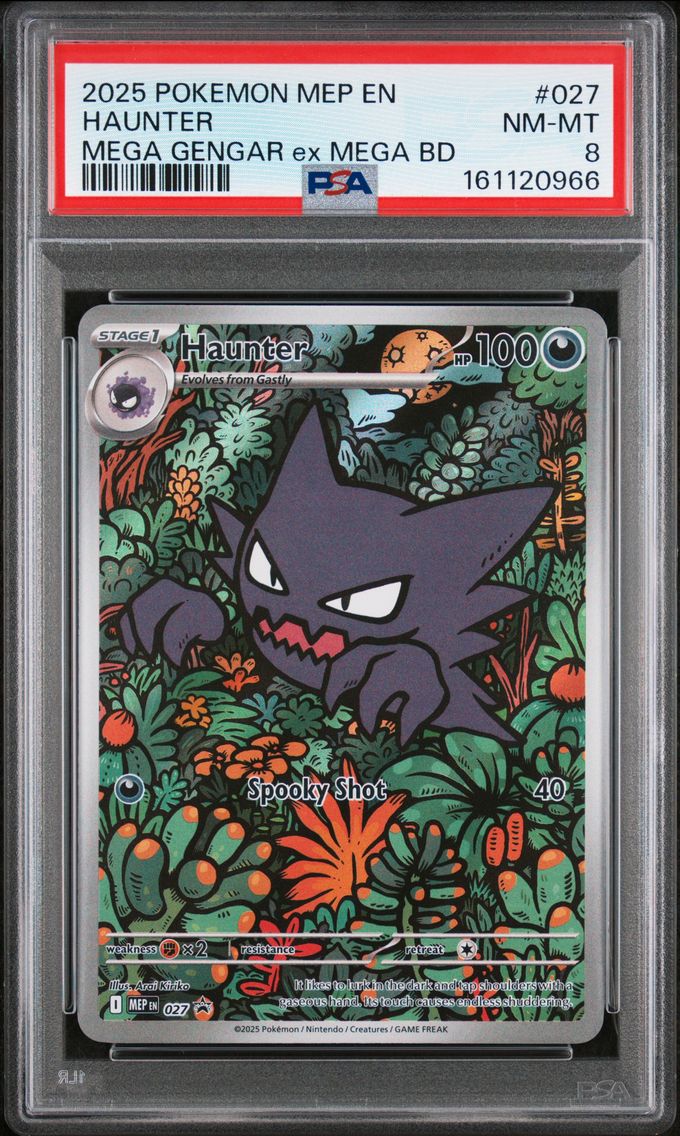2025 #027 Haunter PSA 8 Mep EN-Me Black Star Promo
