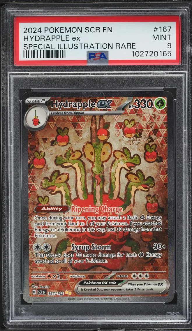 2024 #167 SCARLET & VIOLET STELLAR CROWN SIR HYDRAPPLE EX PSA 9 POKEMON