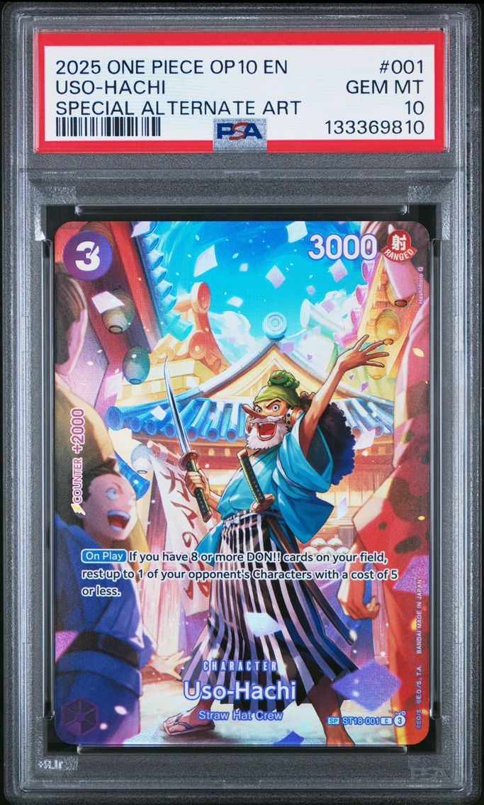 2025 #001 Uso-Hachi PSA 10 One Piece OP10-Royal Blood