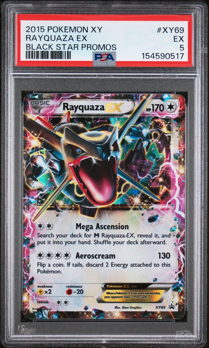 2015 #XY69 Rayquaza EX PSA 5 XY Black Star Promos Pokemon